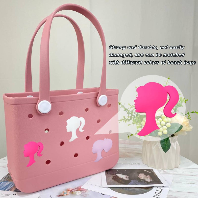 Lckaey Rubber Beach Bag Accessories-PVC Rubber decoration-for EVA Purse Bogg Inserts Y064Figure 45 - Image 5